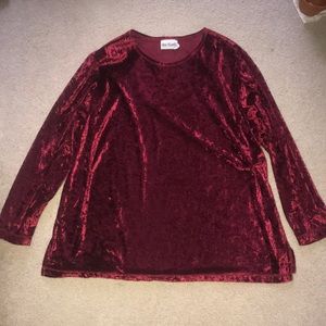 Velvet Maroon Long-Sleeved Shirt